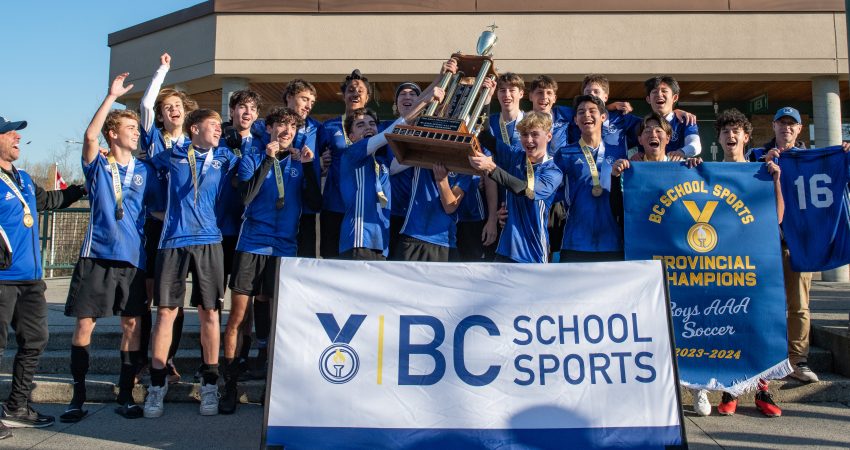 Sr. Boys Soccer Celebrate Provincials Win for 3rd year straight